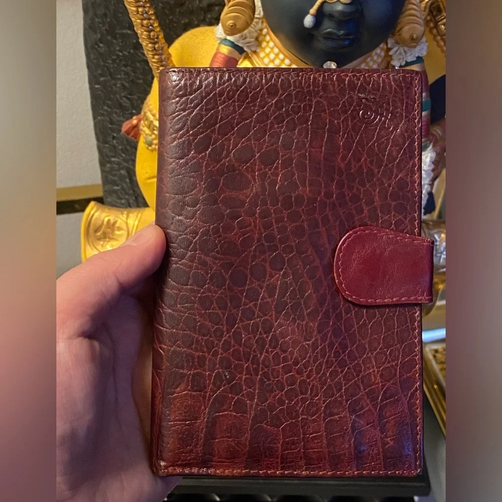 louise fontaine vintage alligator leather wallet